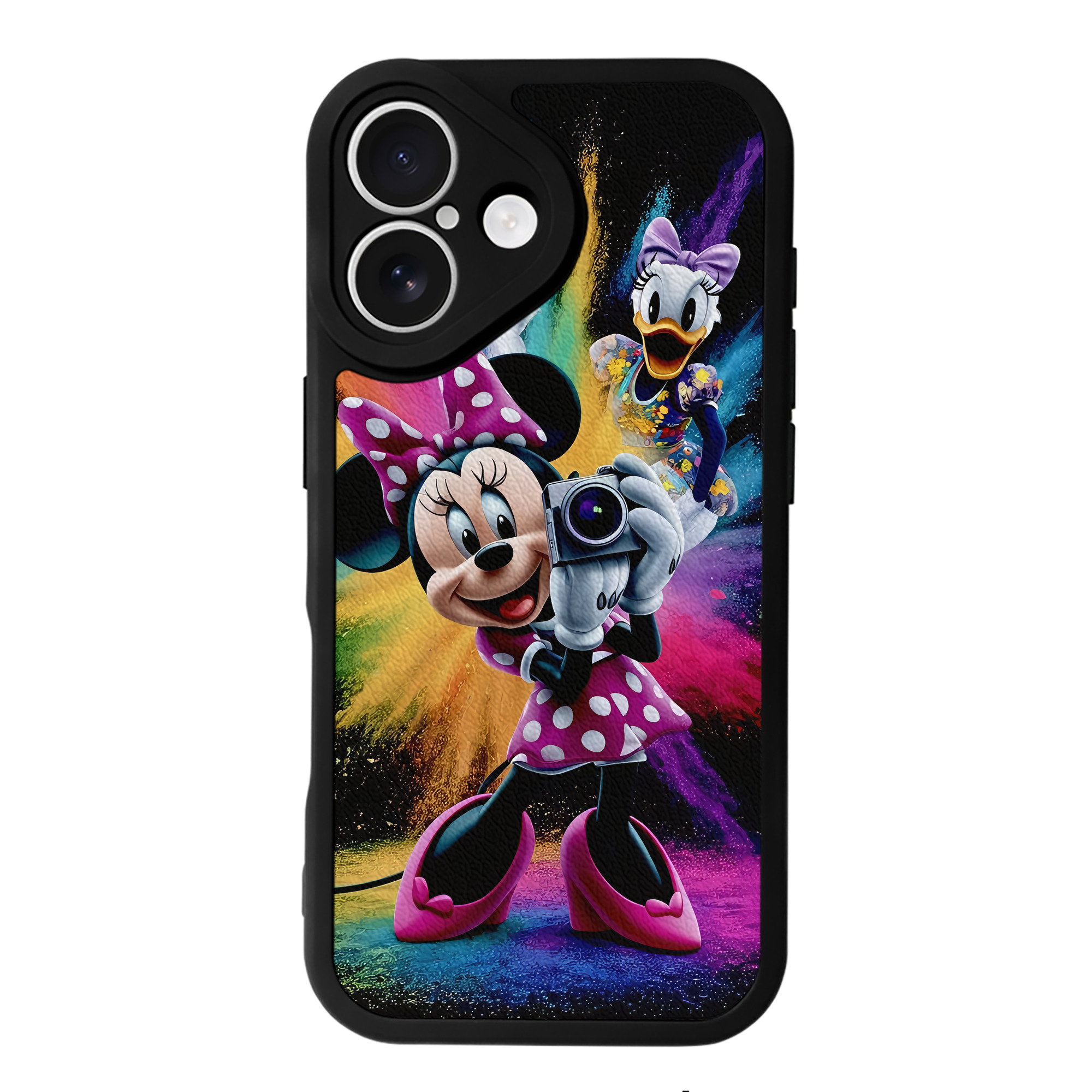 （画像用） ミッキーマウス Mickey Mouse 【iPhone 16シリーズ対応】シリコンスマホケース（レザー調） 材質：シリコン